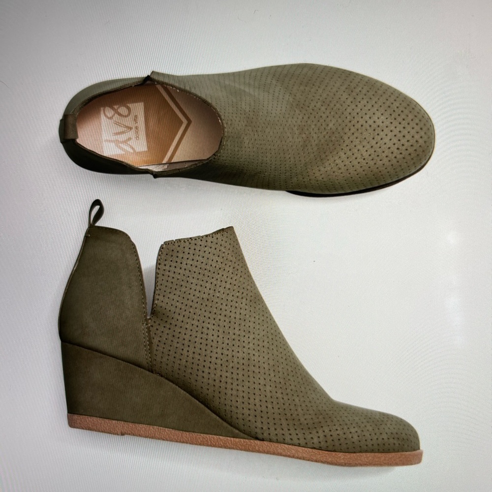 Faux Suede Wedge Bootie